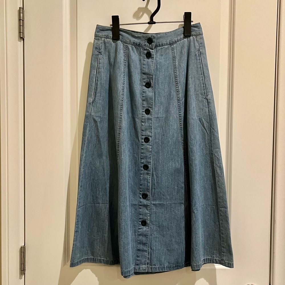 J. Crew A-Line Denim Skirt